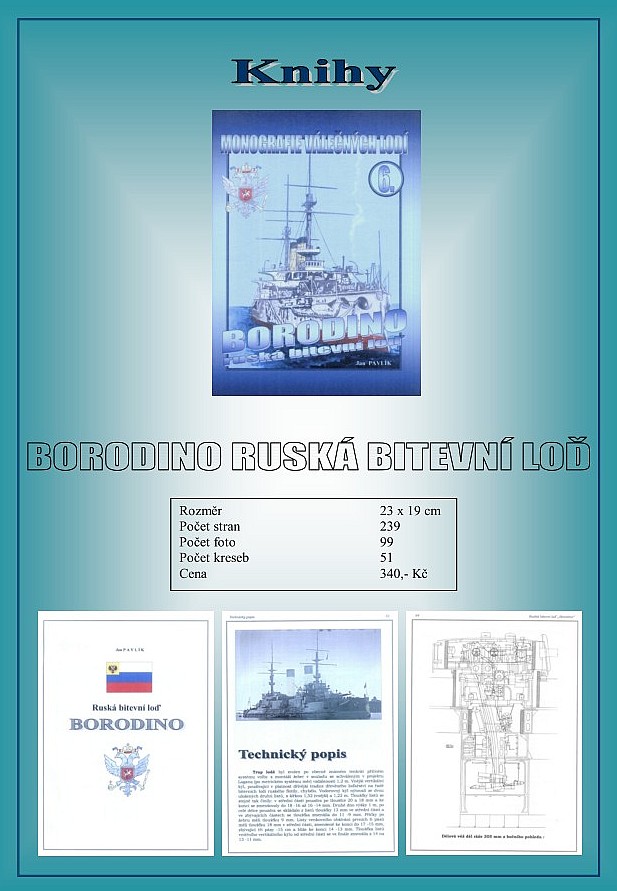 borodino Modelářské plány válečných lodí Jan Pavlík